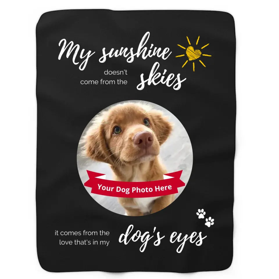 Soft & Cozy Sherpa Fleece Blanket - My sunshine doesn't come from the skies