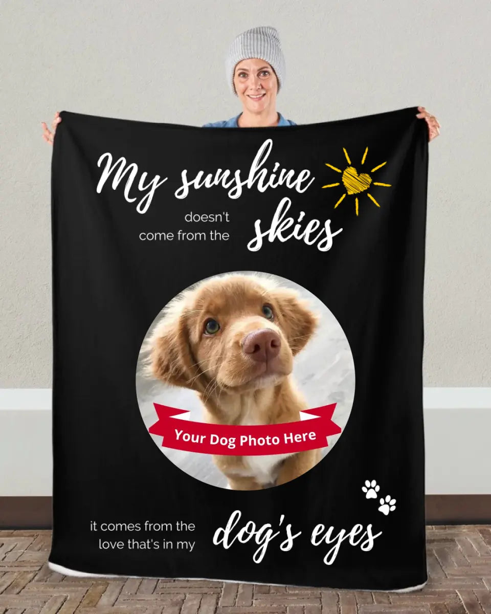 Soft & Cozy Sherpa Fleece Blanket - My sunshine doesn't come from the skies