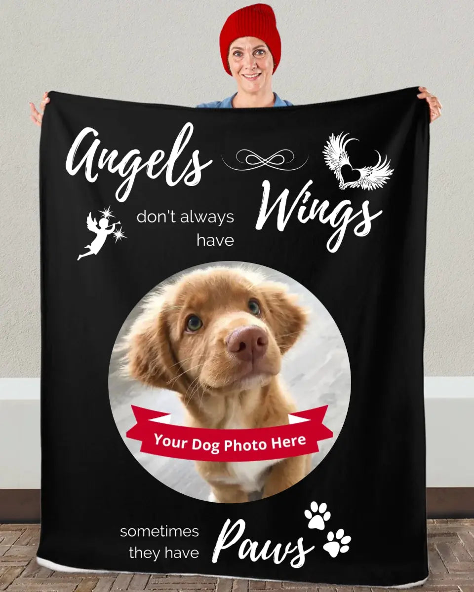 Soft & Cozy Sherpa Fleece Blanket - Angels don't always have Wings