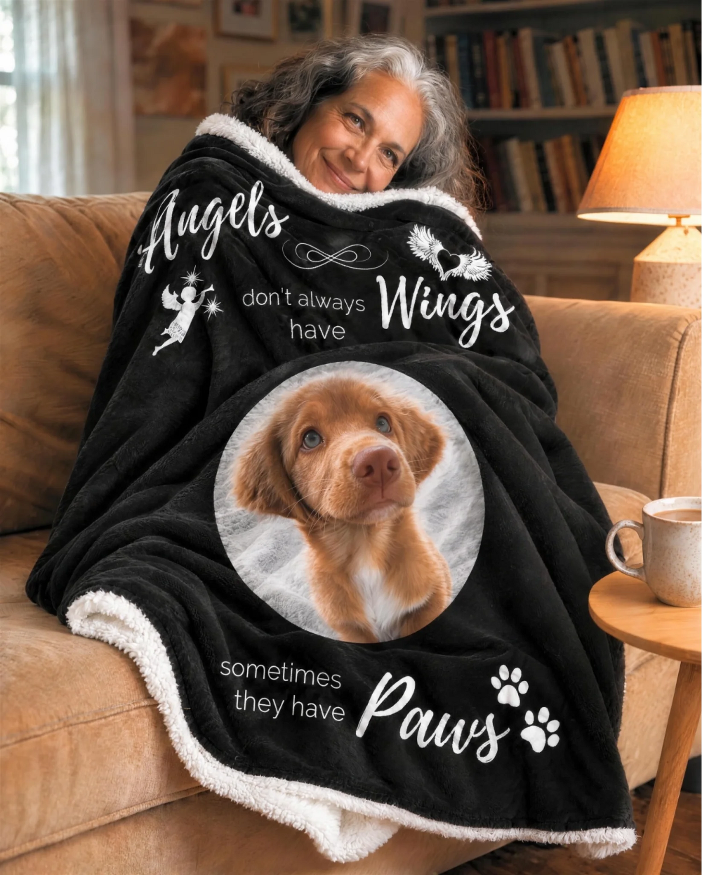 Woman Angels Blanket 1 4k