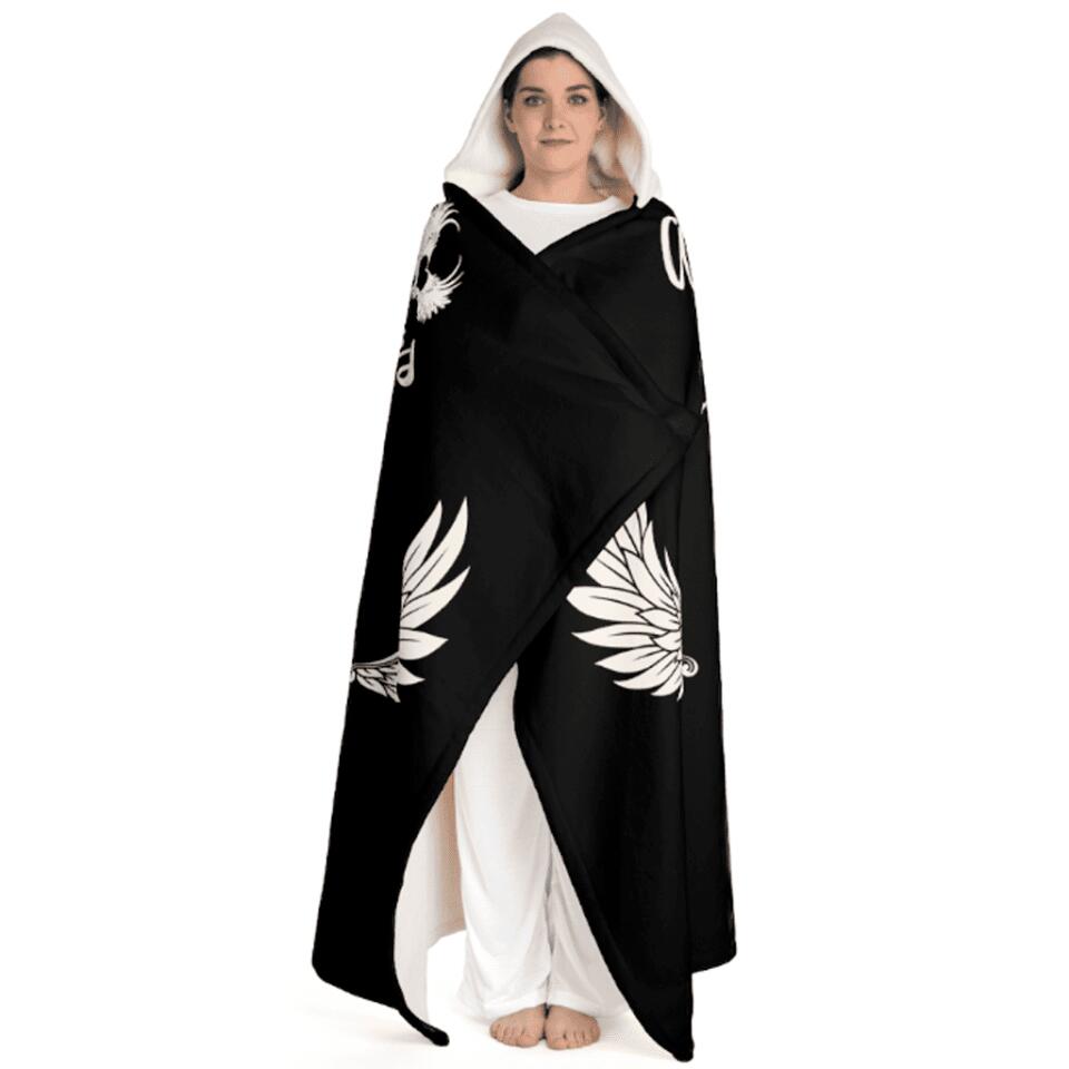 Customized Hooded Sherpa Fleece Blanket - Angels don't always have wings sometimes they have paws