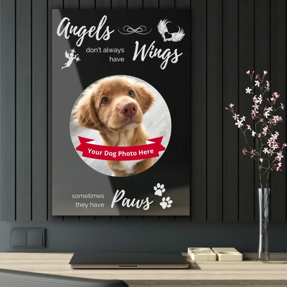 Acrylic Print in Art-Gallery-Quality  - Angels don't always have wings sometimes they have paws