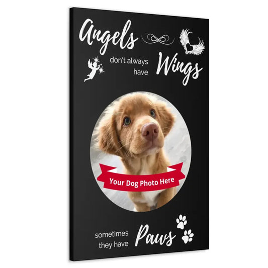 Premium Gallery Canvas - 4 Sizes - Angels don't always have wings sometimes they have paws