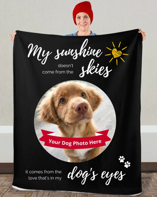 Soft & Cozy Sherpa Fleece Blanket - My sunshine doesn't come from the skies