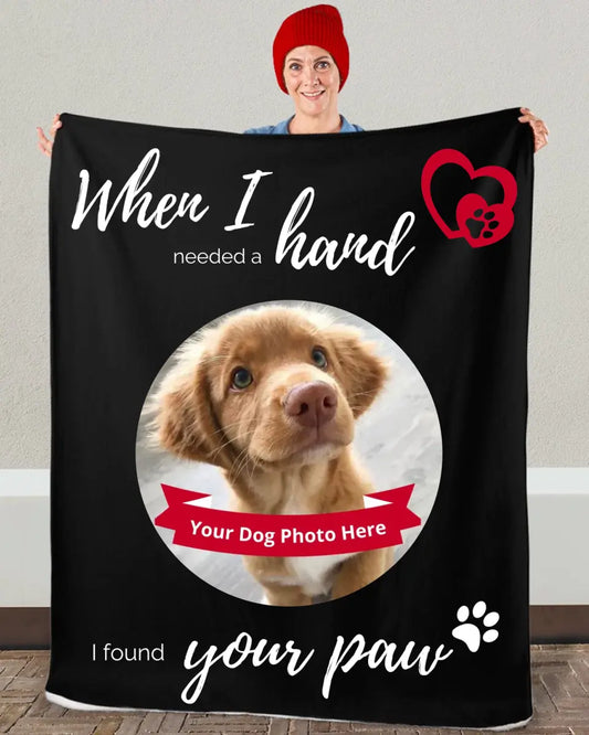 Soft & Cozy Sherpa Fleece Blanket - When I needed a hand i found your paw